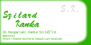 szilard kanka business card